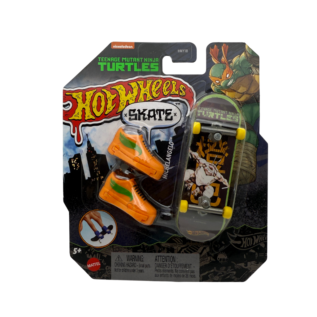 Hot Wheels Skate x Teenage Mutant Ninja Turtles 4-Pack – TMNT Character Complete Fingerboard Set (Leonardo, Donatello, Raphael, Michelangelo)
