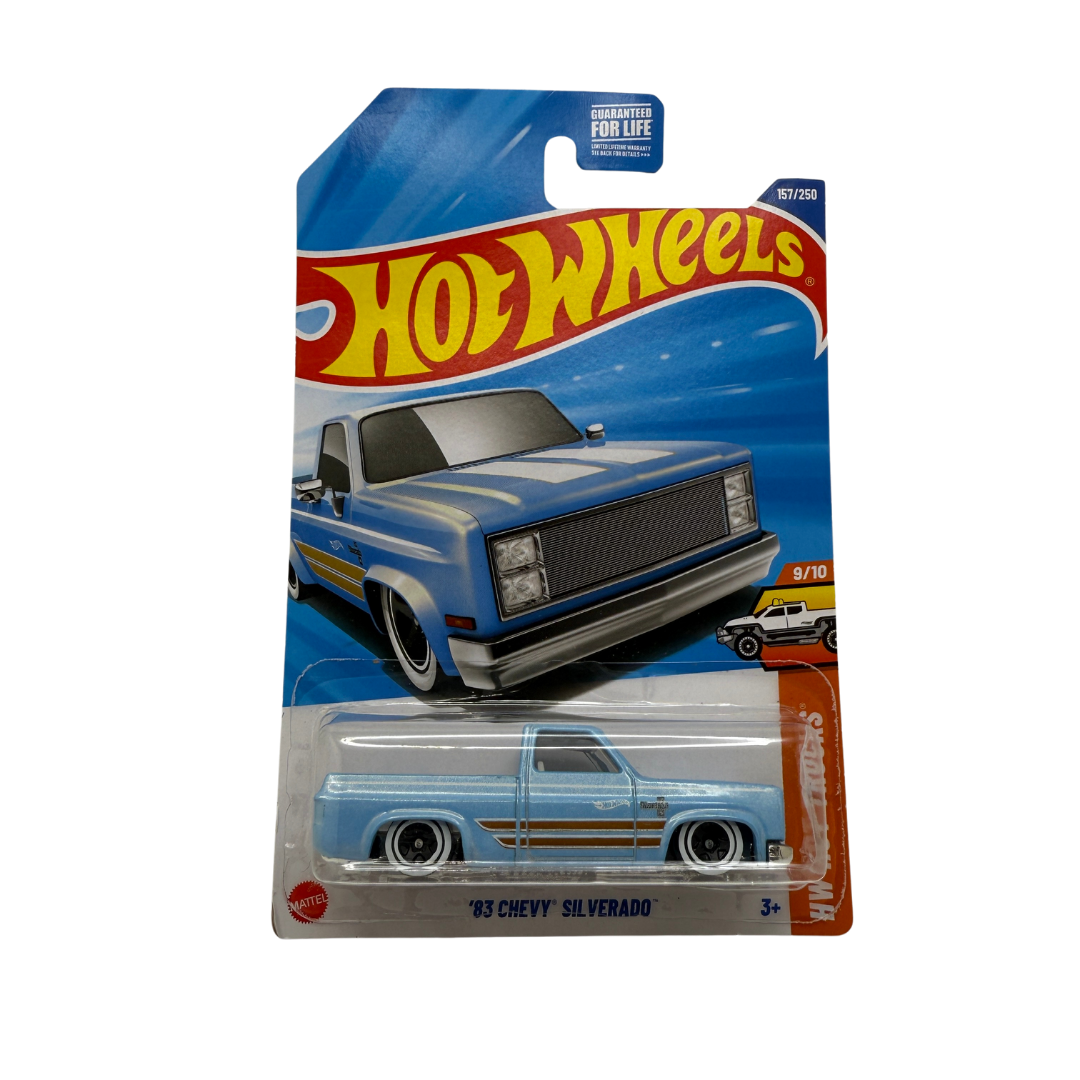 Hot Wheels ’83 Chevy Silverado – HW Hot Trucks (2024 Mainline)  #157/250 | 9/10 HW Hot Trucks Series