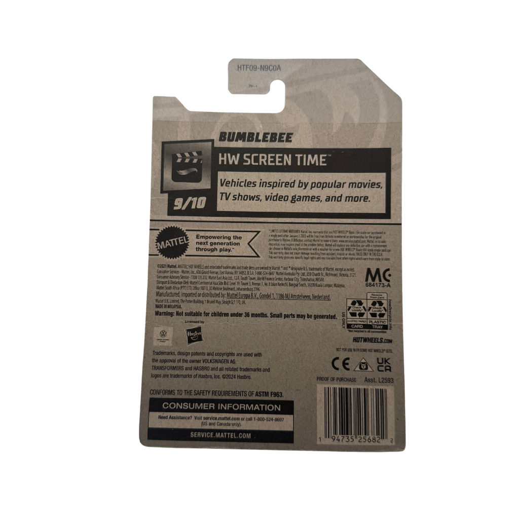 Hot Wheels Transformers Bumblebee – HW Screen Time Series (9/10) – 2023 Mainline Collector Edition