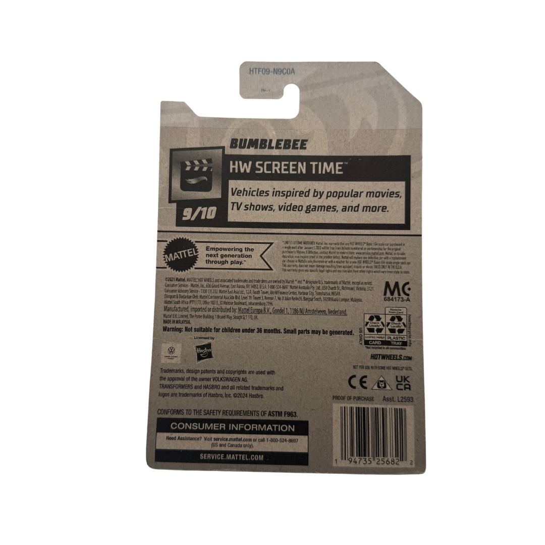 Hot Wheels Transformers Bumblebee – HW Screen Time Series (9/10) – 2023 Mainline Collector Edition