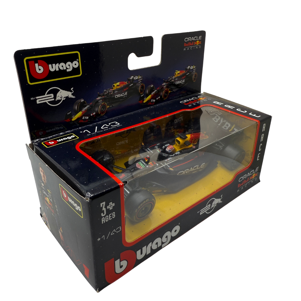 Bburago 1:43 Scale Oracle Red Bull Racing F1 RB19 – Die-Cast Model – Max Verstappen / Sergio Pérez – Formula 1 Collectible