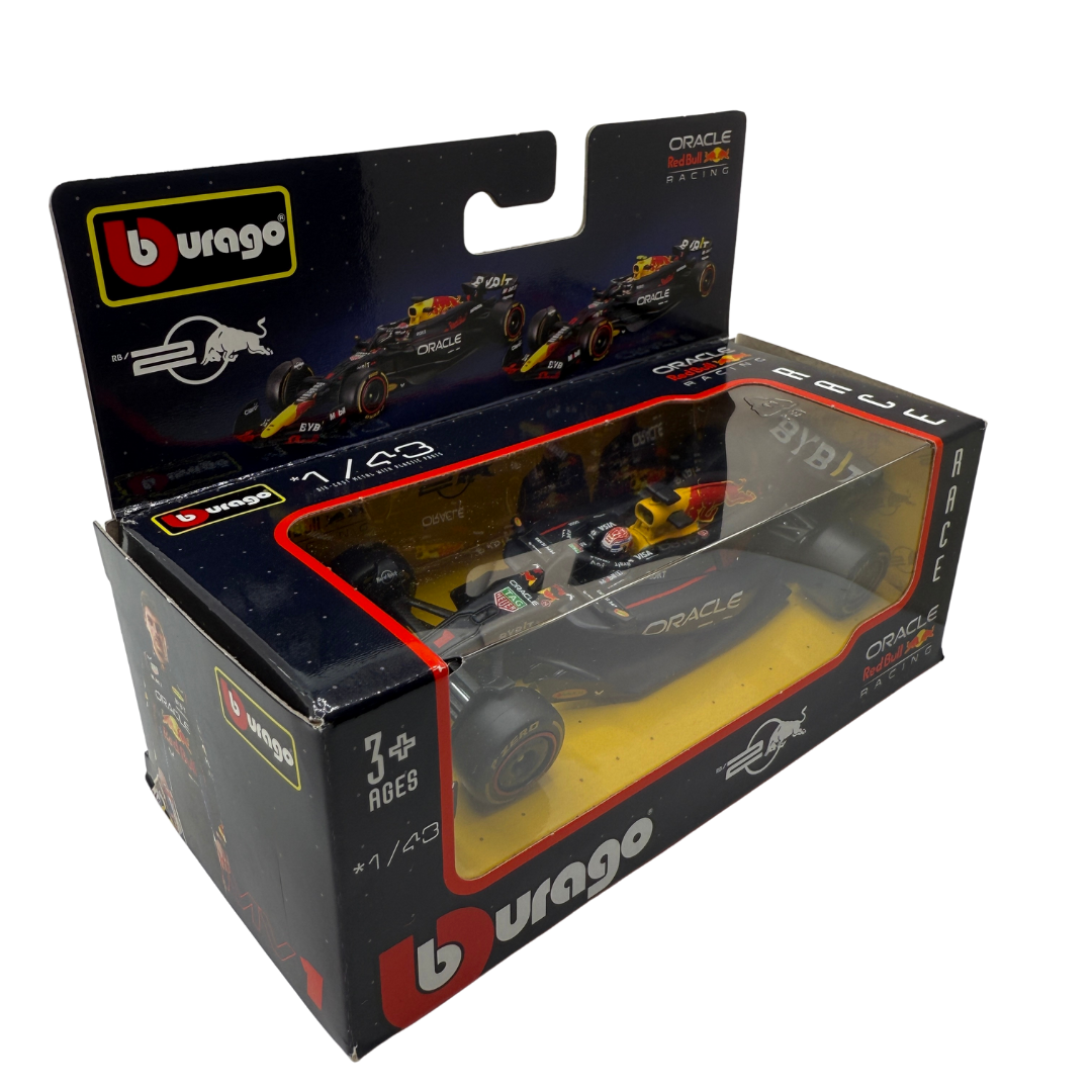 Bburago 1:43 Scale Oracle Red Bull Racing F1 RB19 – Die-Cast Model – Max Verstappen / Sergio Pérez – Formula 1 Collectible