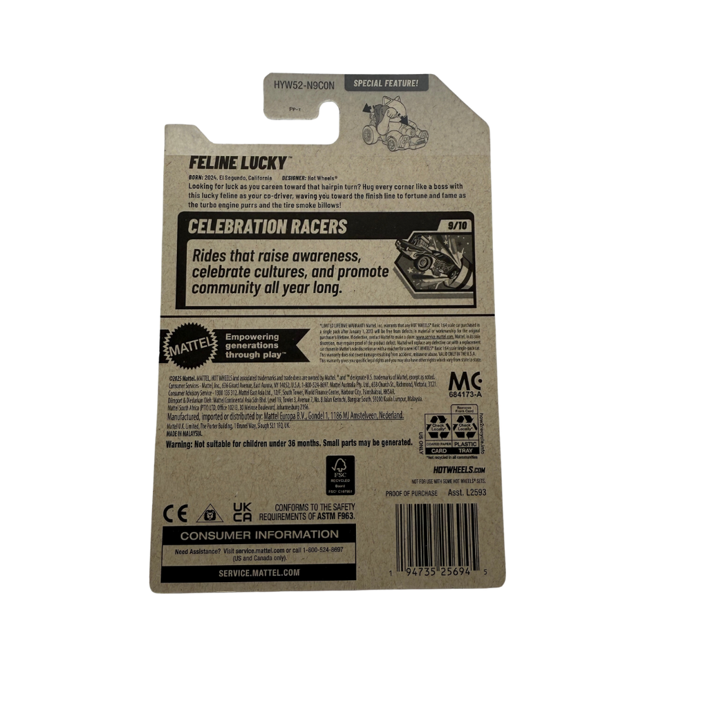 Hot Wheels Feline Lucky – Celebration Racers 9/10 (New for 2025)