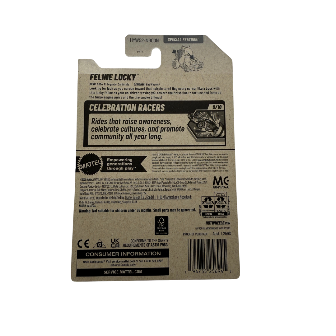 Hot Wheels Feline Lucky – Celebration Racers 9/10 (New for 2025)