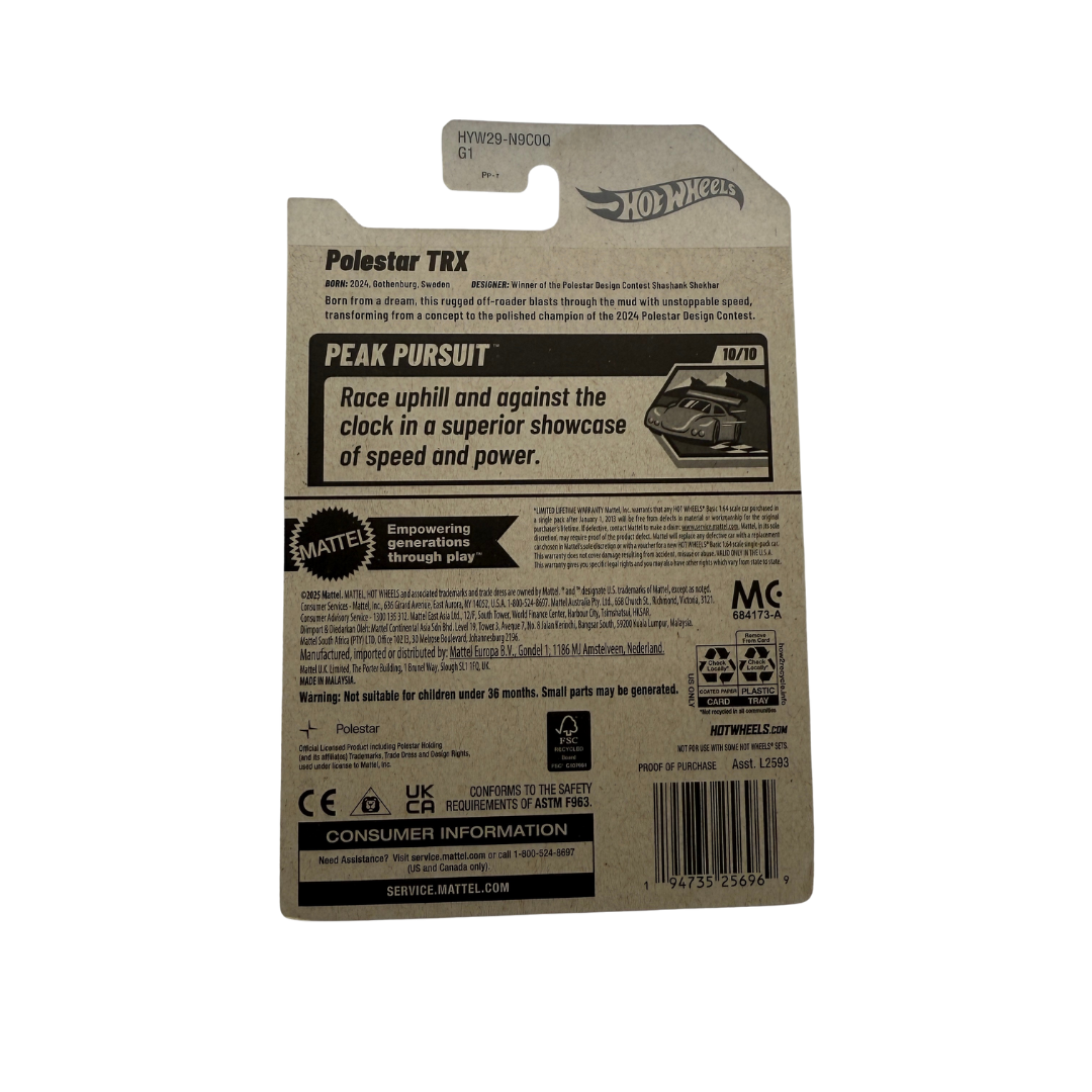 Hot Wheels Polestar TRX – Peak Pursuit Series (10/10) – New for 2025 – Concept Off-Road EV Die-Cast Car