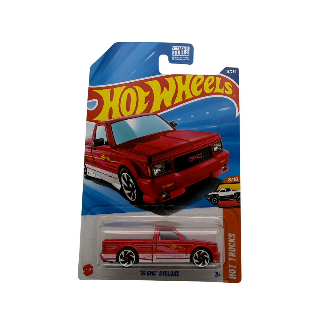 Hot Wheels ’91 GMC Syclone – Hot Trucks Series (8/10) – 2023 Mainline Die-Cast Pickup Truck