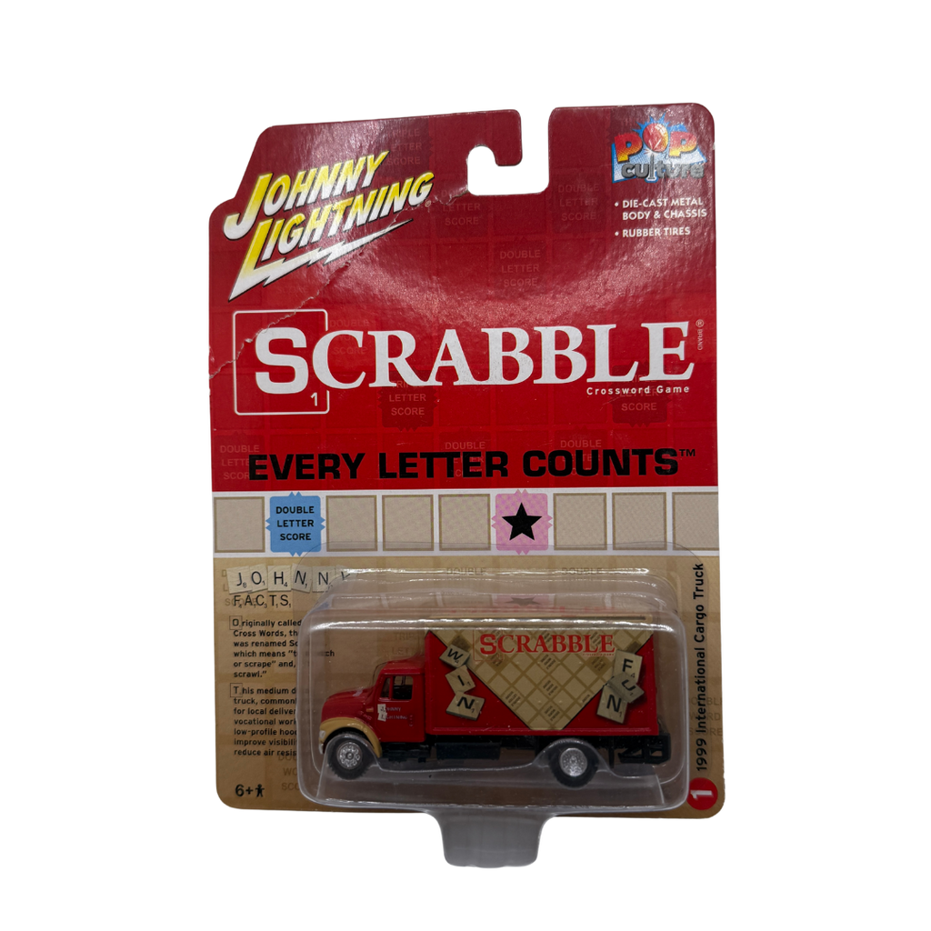 Johnny Lightning Pop Culture 1999 International Cargo Truck – Scrabble Edition | Die-Cast Collectible