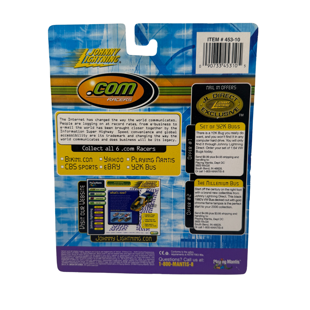 Johnny Lightning .COM Racers #69 CBS Sports – Die-Cast NASCAR Stock Car – Playing Mantis (1999)