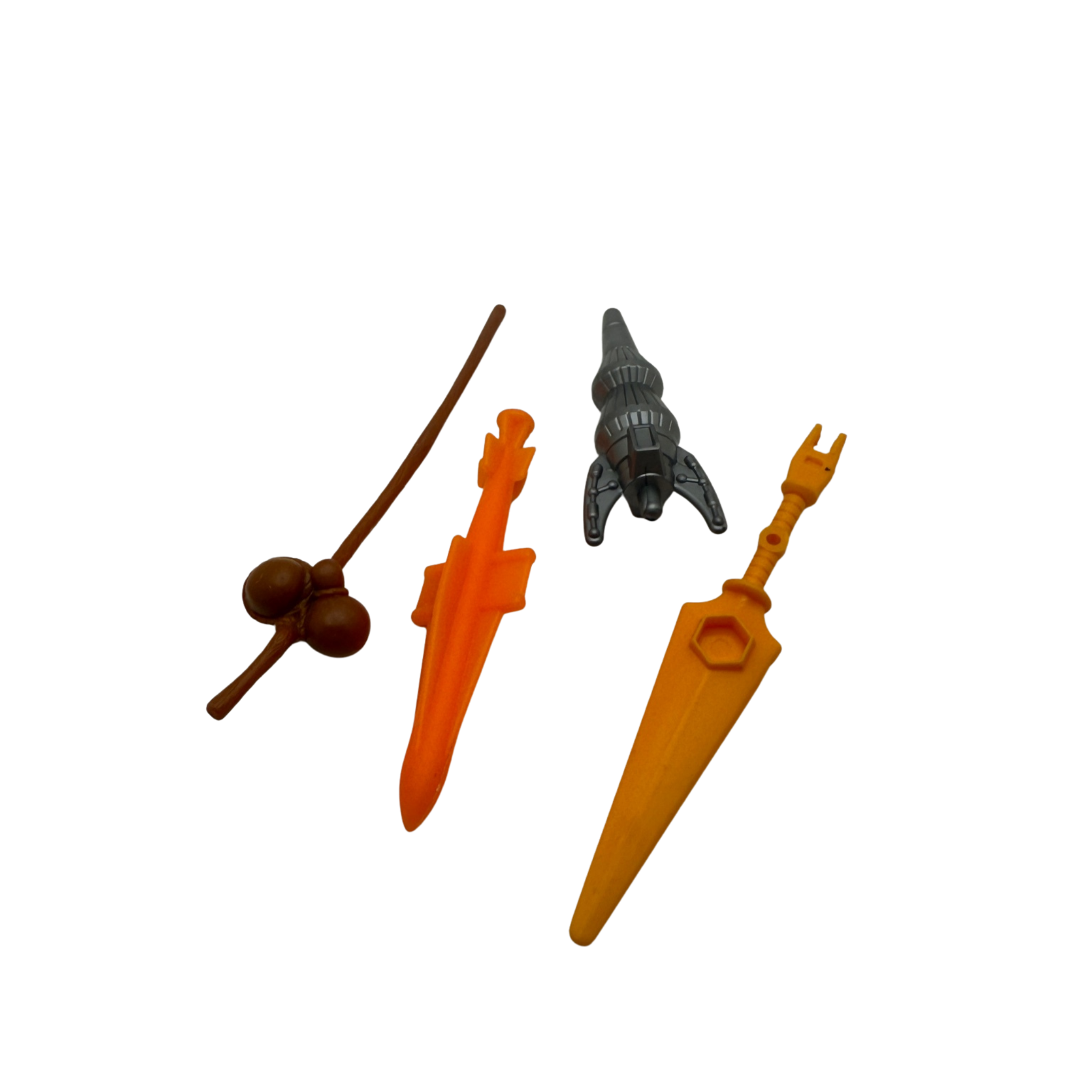 Weapons & Accessories Oddments – Orange Swords & Sci‑Fi Part (4 pcs)