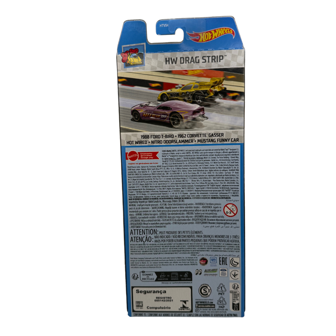 Hot Wheels HW Drag Strip 5-Pack – 1:64 Scale Die-Cast Set Featuring Classic and Modern Drag Racers