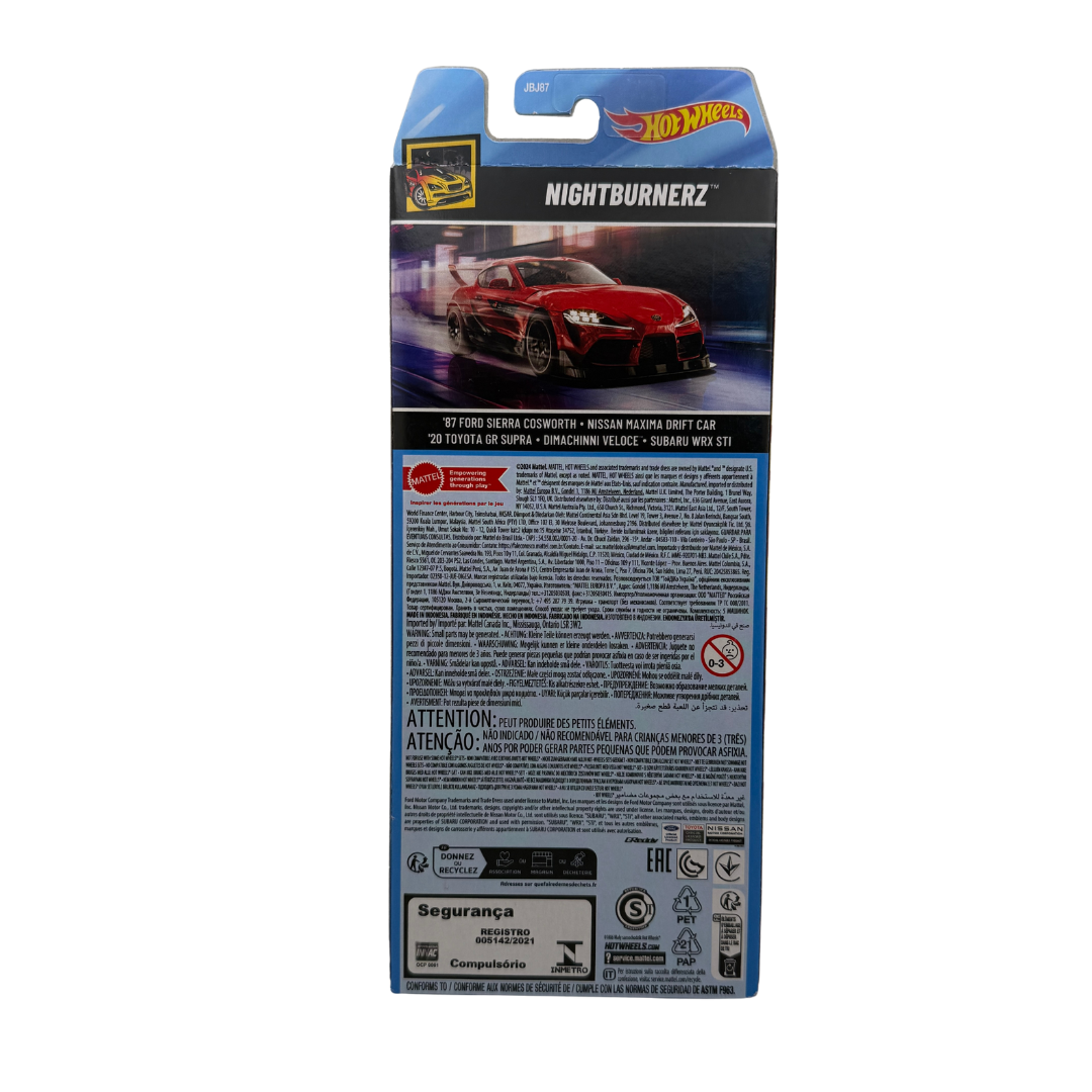 Hot Wheels Nightburnerz 5-Pack – 1:64 Scale Street Racing Collection – Drift, JDM, and Performance Cars