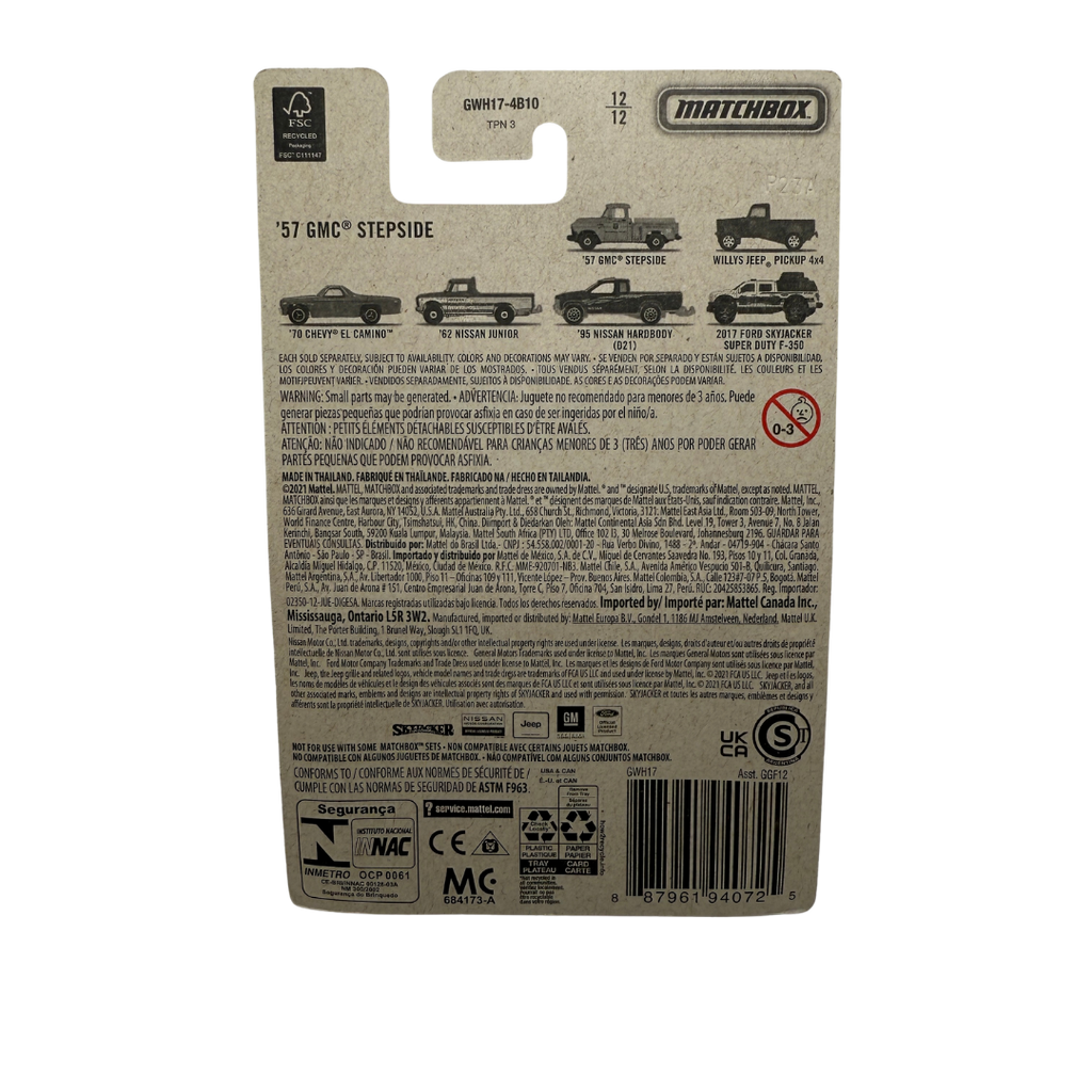 Matchbox ‘57 GMC® Stepside – Truck Series – National Parks Livery – 1/64 Die-Cast