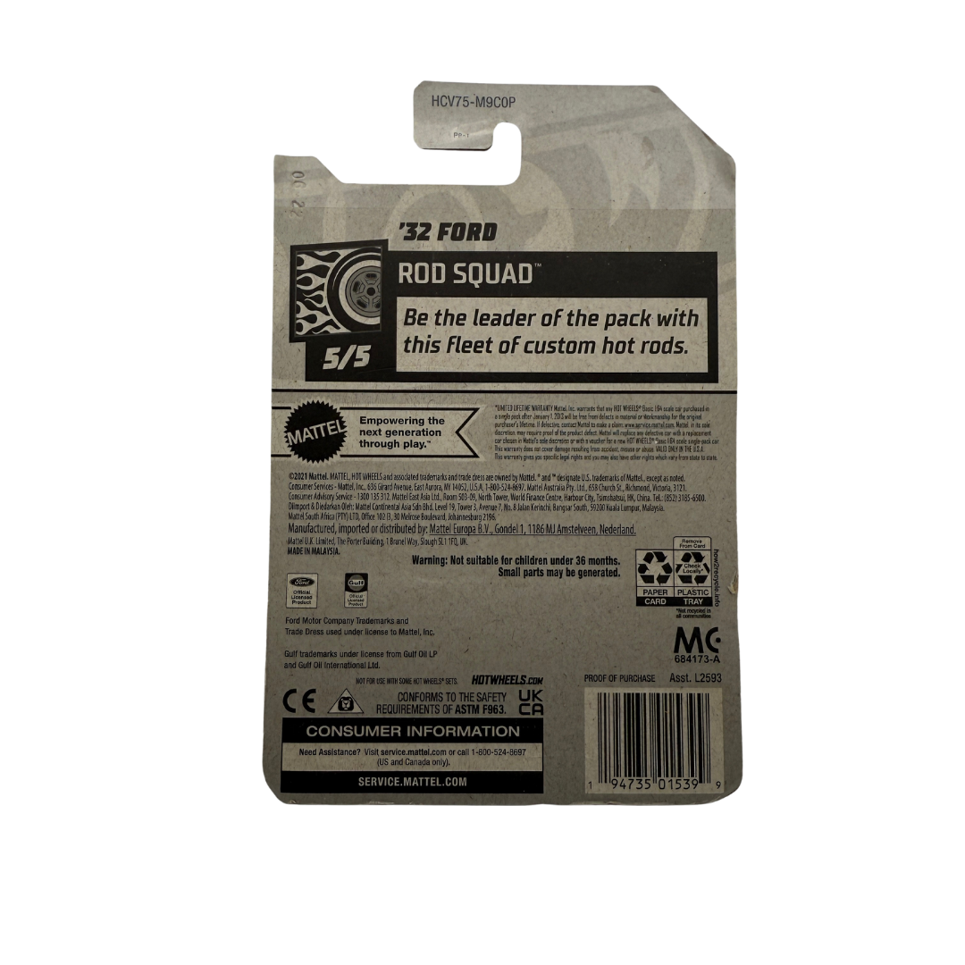 Hot Wheels ’32 Ford – Rod Squad 5/5 | Gulf Racing Edition (2023 Mainline)