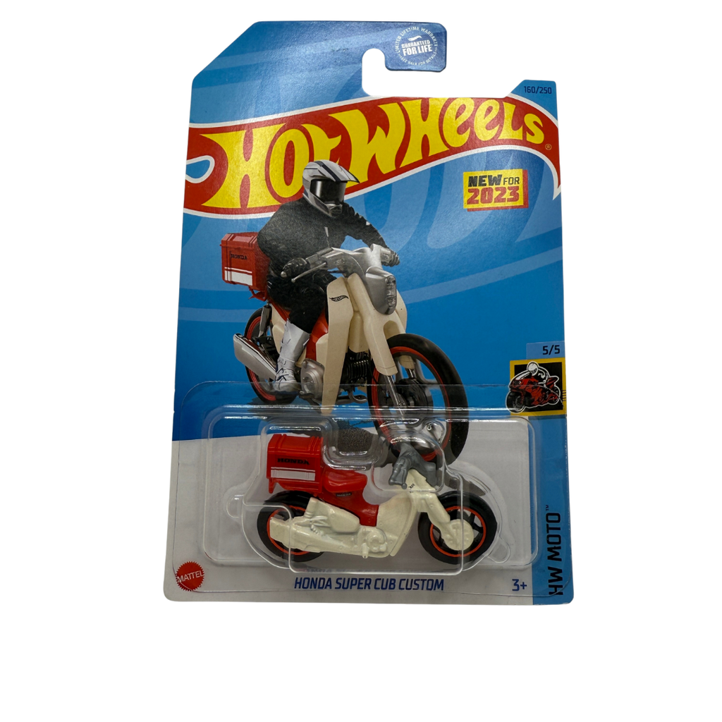 Hot Wheels Honda Super Cub Custom | HW Moto 5/5 | 2023 New Model | Red & Cream | Diecast Motorcycle
