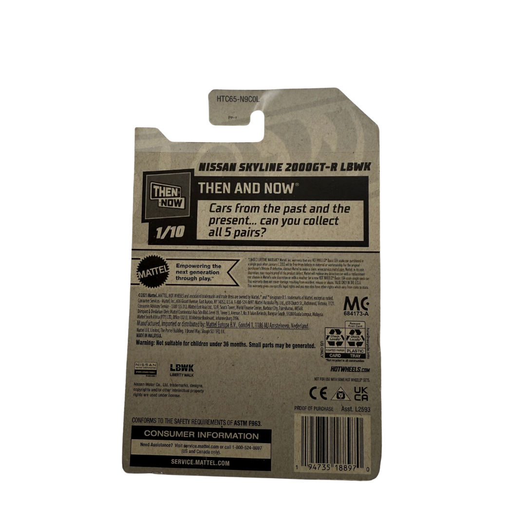 Hot Wheels Nissan Skyline 2000GT-R LBWK – Then and Now 1/10 | Liberty Walk Classic JDM Legend (2024 Mainline)