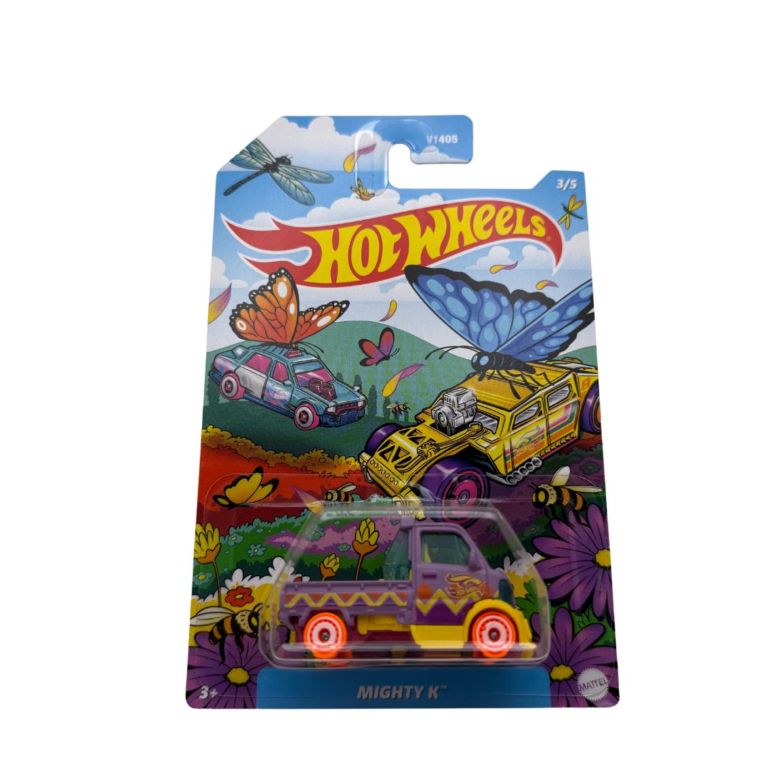 Hot Wheels Mighty K – Butterfly Series 3/5 (V1405) | Vibrant Purple & Yellow Edition