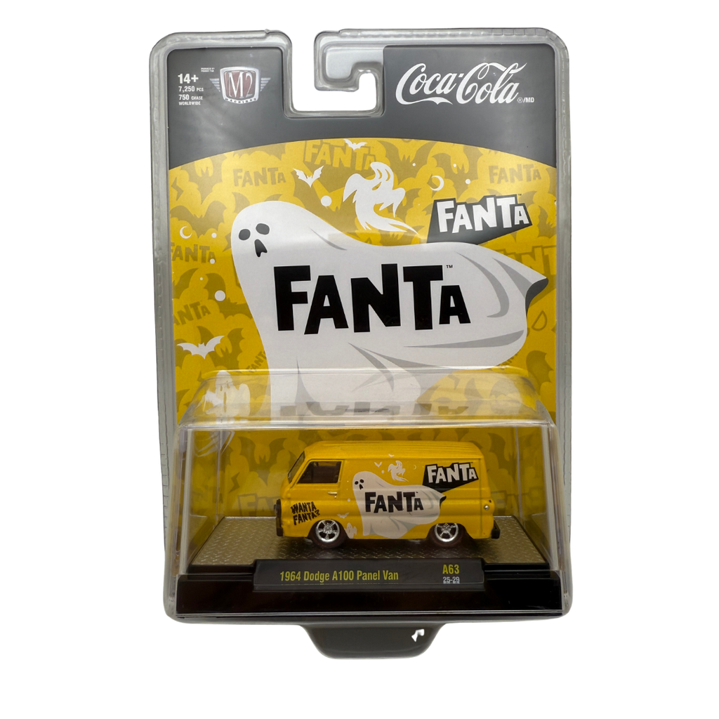 M2 Machines Coca-Cola Fanta – 1964 Dodge A100 Panel Van | Halloween Ghost Edition | 1:64 Scale Diecast