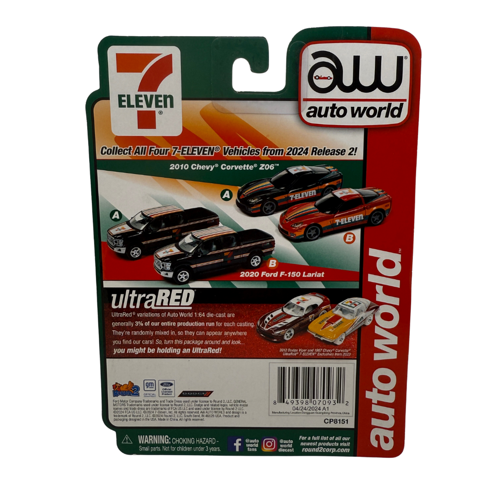 Auto World 2020 Ford F-150 Lariat 7-Eleven Edition | Deluxe Series 2024 Release 2 Version A – Limited Edition 1:64 Die-Cast