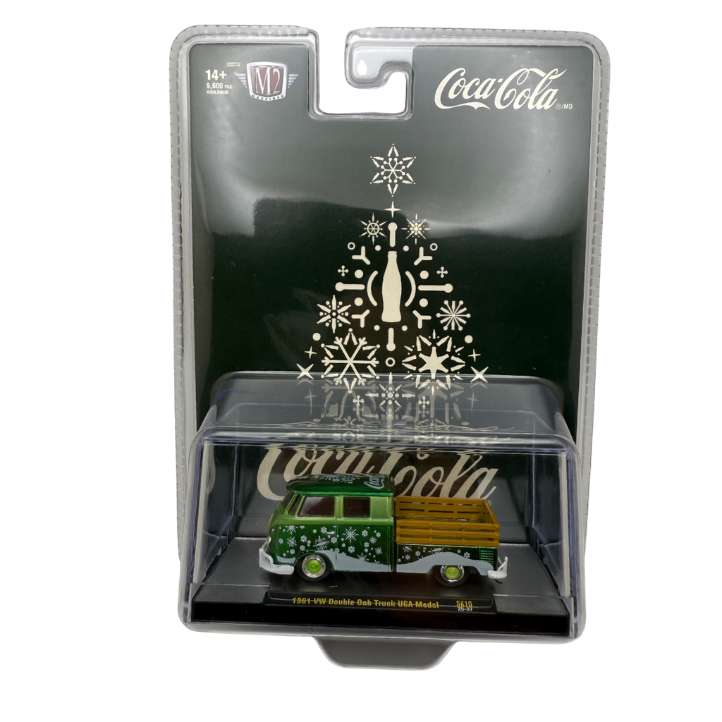 M2 Machines Coca-Cola 1961 VW Double Cab Truck – Holiday Edition Diecast (1:64 Scale)