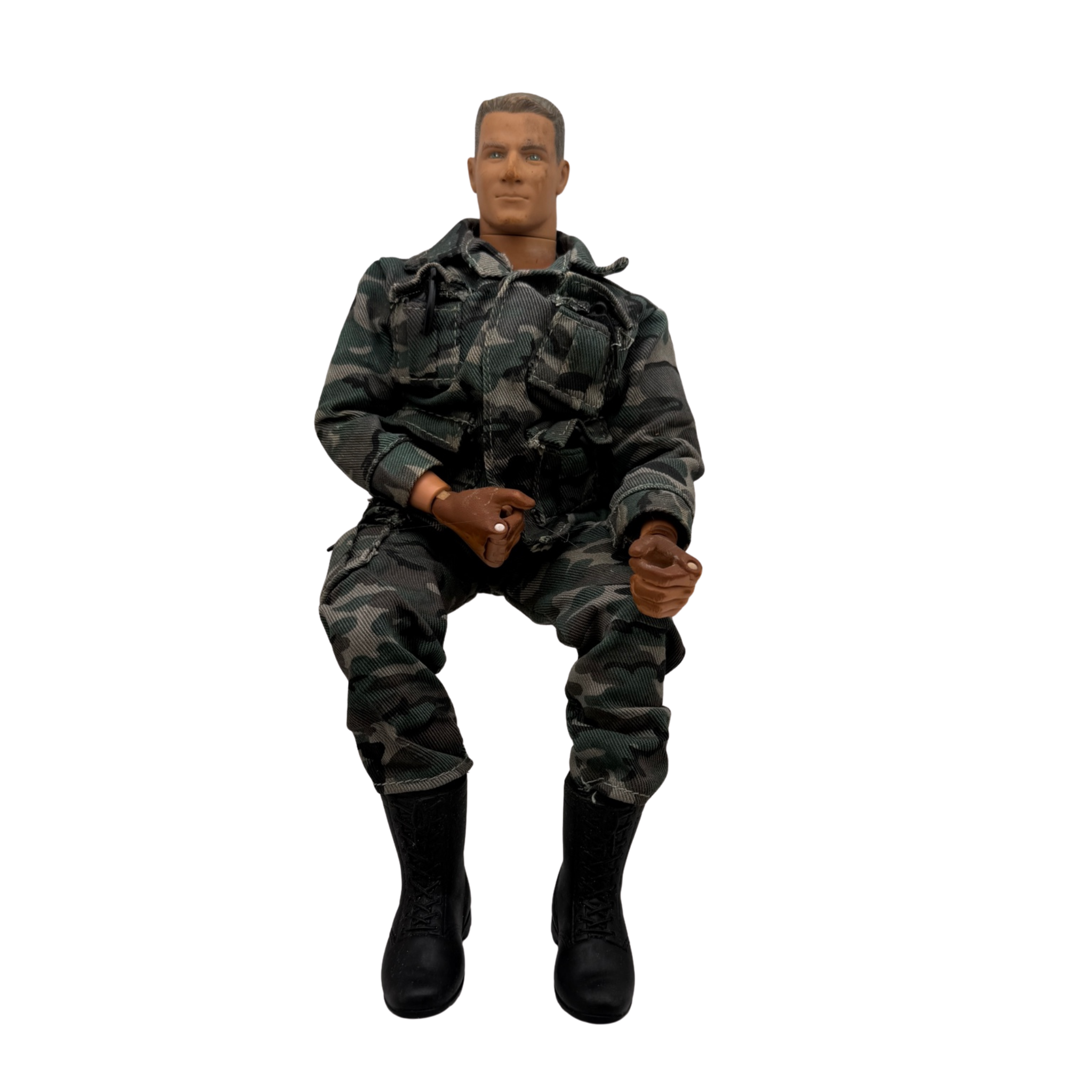 12" Soldier Figure – Blonde, Woodland Camo