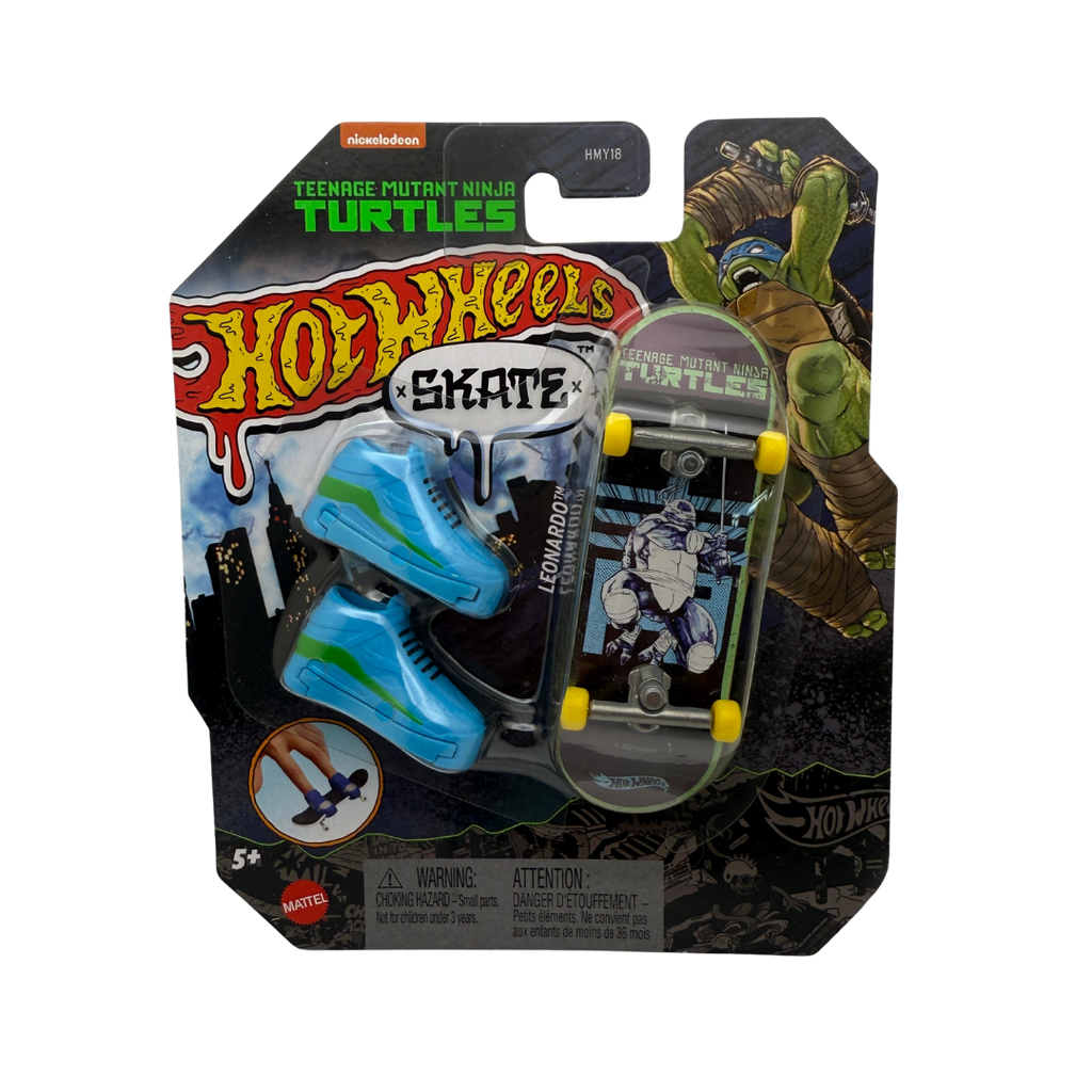 Hot Wheels Skate x Teenage Mutant Ninja Turtles 4-Pack – TMNT Character Complete Fingerboard Set (Leonardo, Donatello, Raphael, Michelangelo)