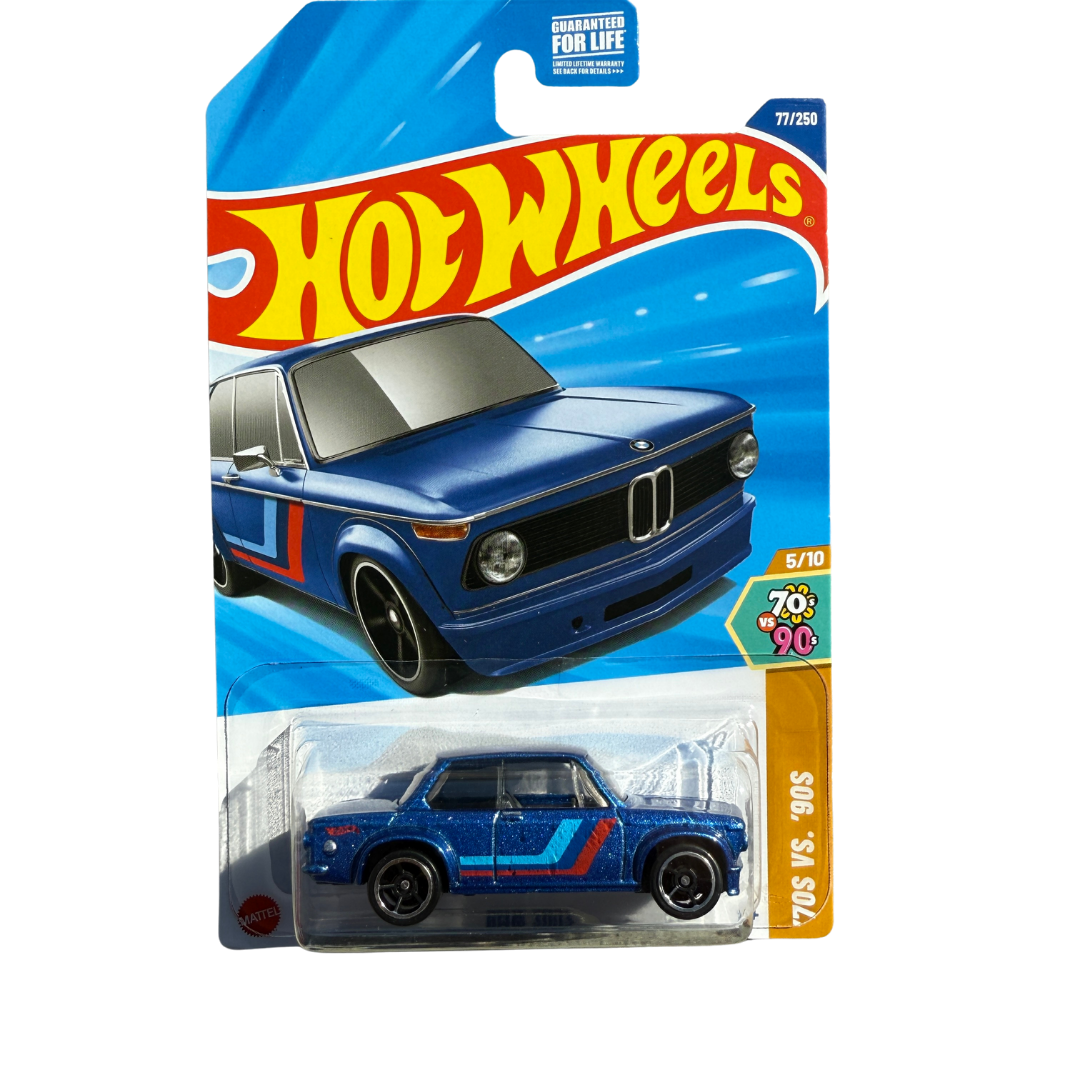 Hot Wheels BMW 2002 – Blue – ’70s vs ’90s Series – 5/10 – 2023 Mainline – 77/250 – Fan Voted Collection