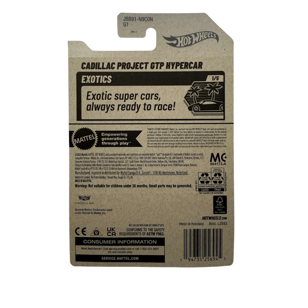 Hot Wheels Cadillac Project GTP Hypercar – Exotics Series (1/5)