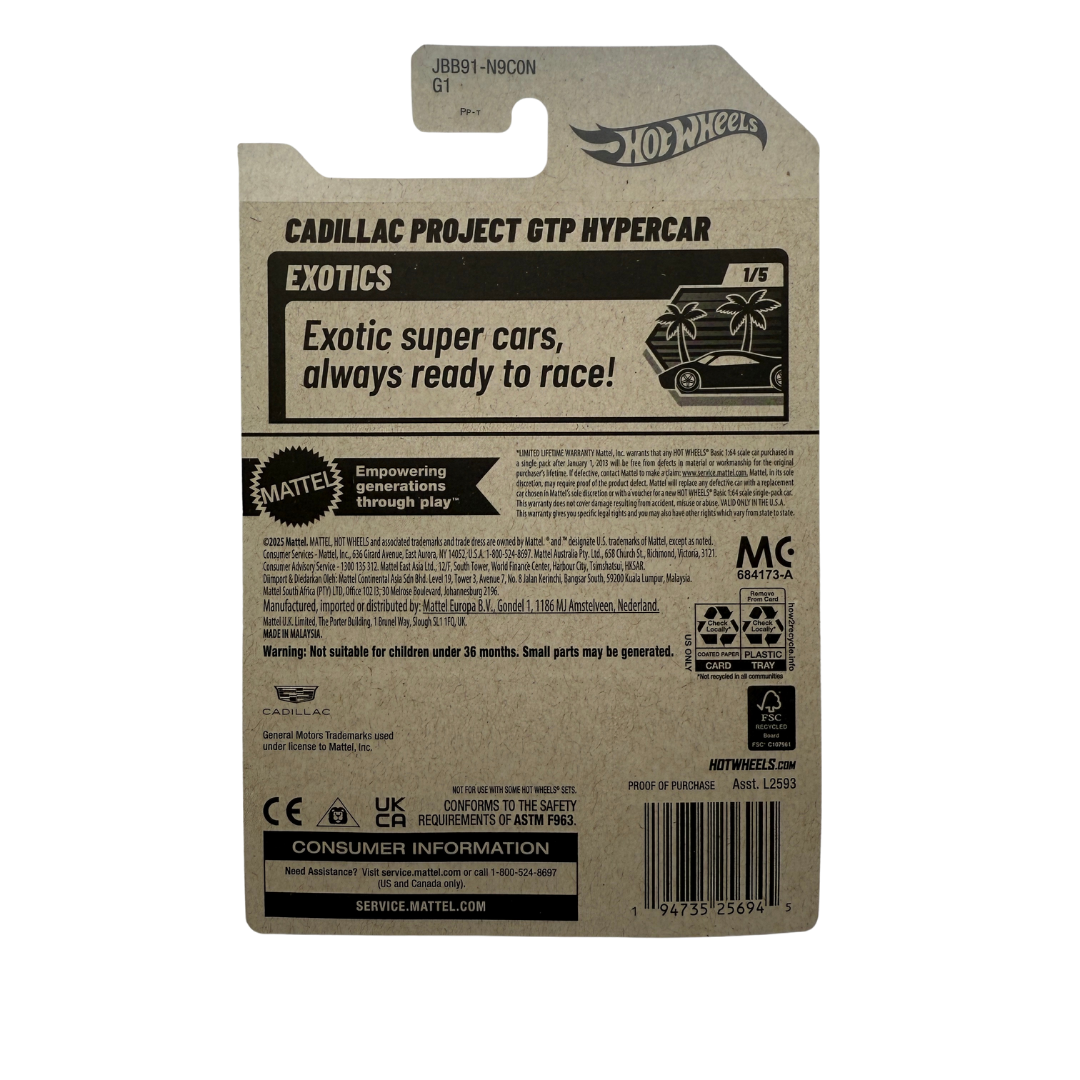 Hot Wheels Cadillac Project GTP Hypercar – Exotics Series (1/5)