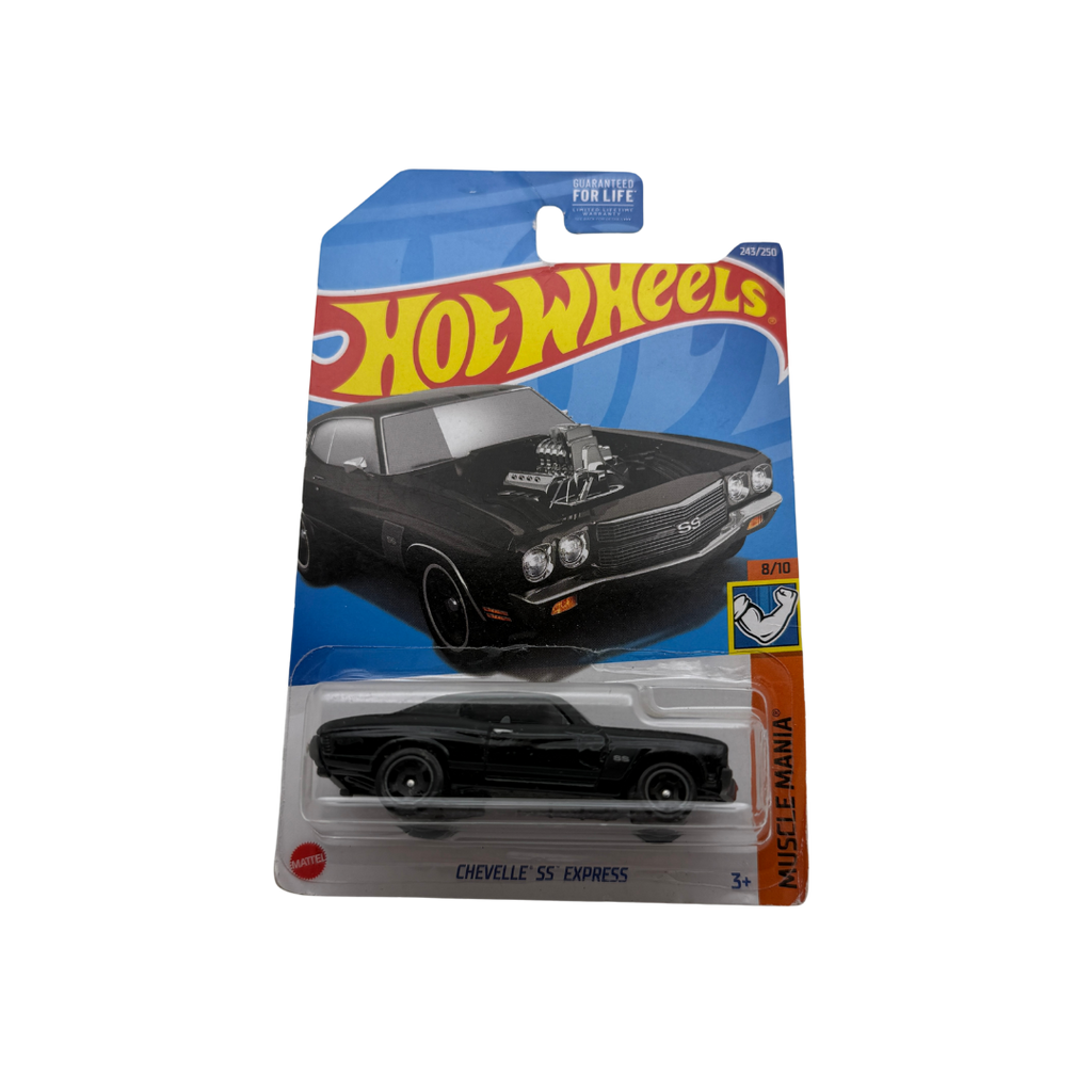 Hot Wheels Chevelle SS Express – Muscle Mania 8/10 | Classic Black Street Machine (2023 Mainline)