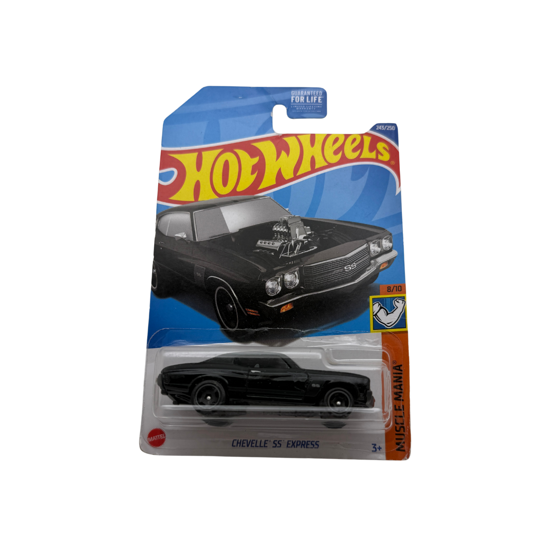 Hot Wheels Chevelle SS Express – Muscle Mania 8/10 | Classic Black Street Machine (2023 Mainline)