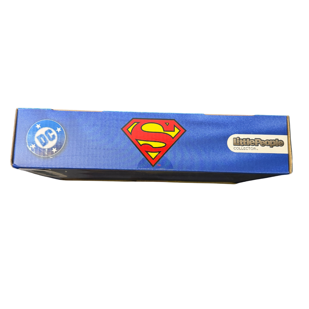 Little People Collector DC Superman Figure Set – Golden Age, Recovery Suit, Kingdom Come & Superman Blue – Mattel Fisher-Price – New in Box