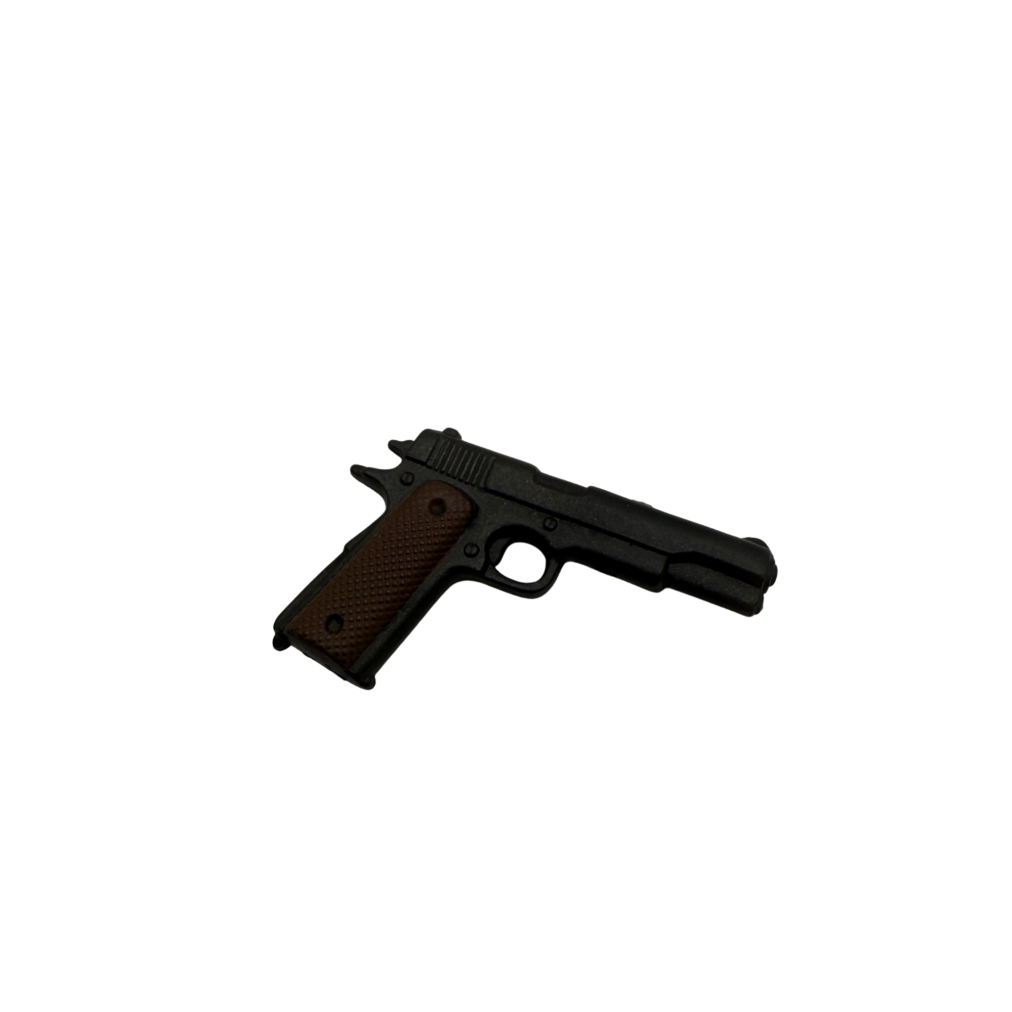 1911 Pistol – Black with Brown Grips (1:6)