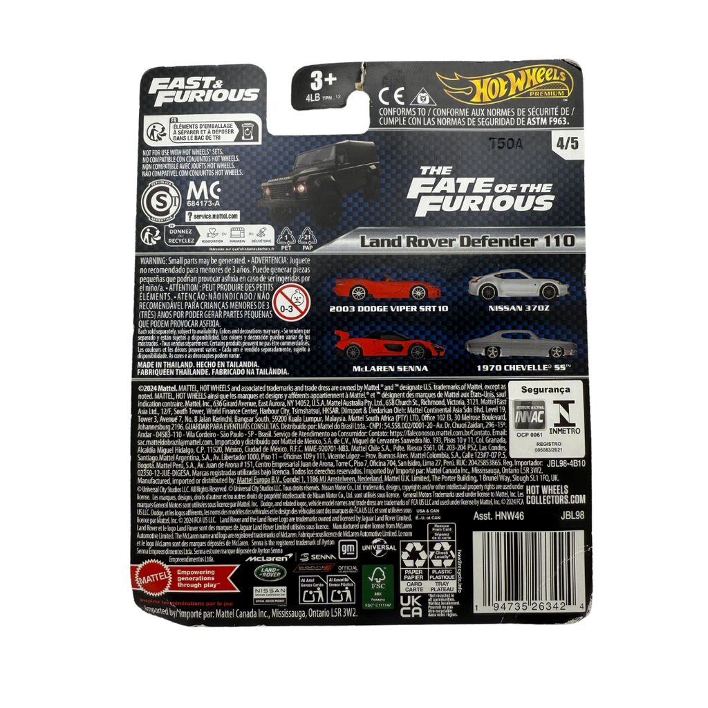 Hot Wheels Land Rover Defender 110 – Fast & Furious Series (4/5)