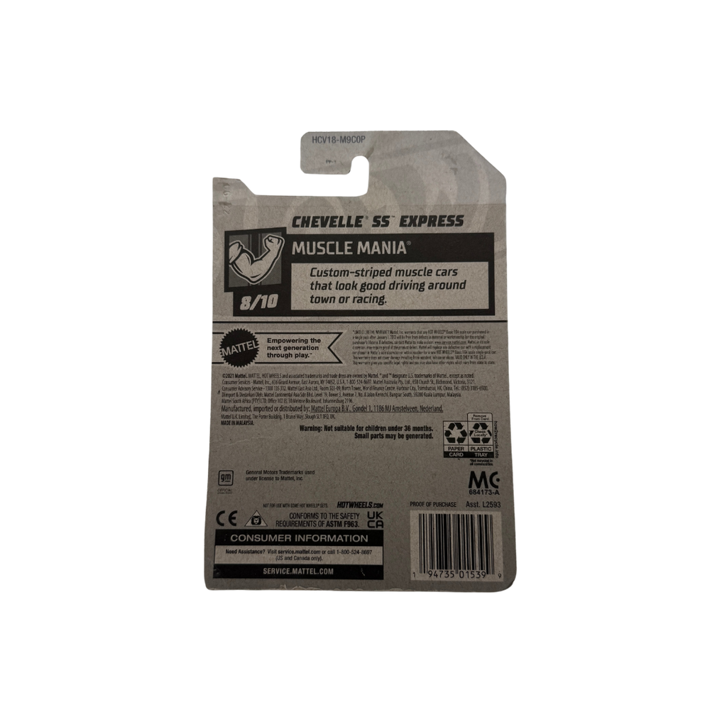 Hot Wheels Chevelle SS Express – Muscle Mania 8/10 | Classic Black Street Machine (2023 Mainline)