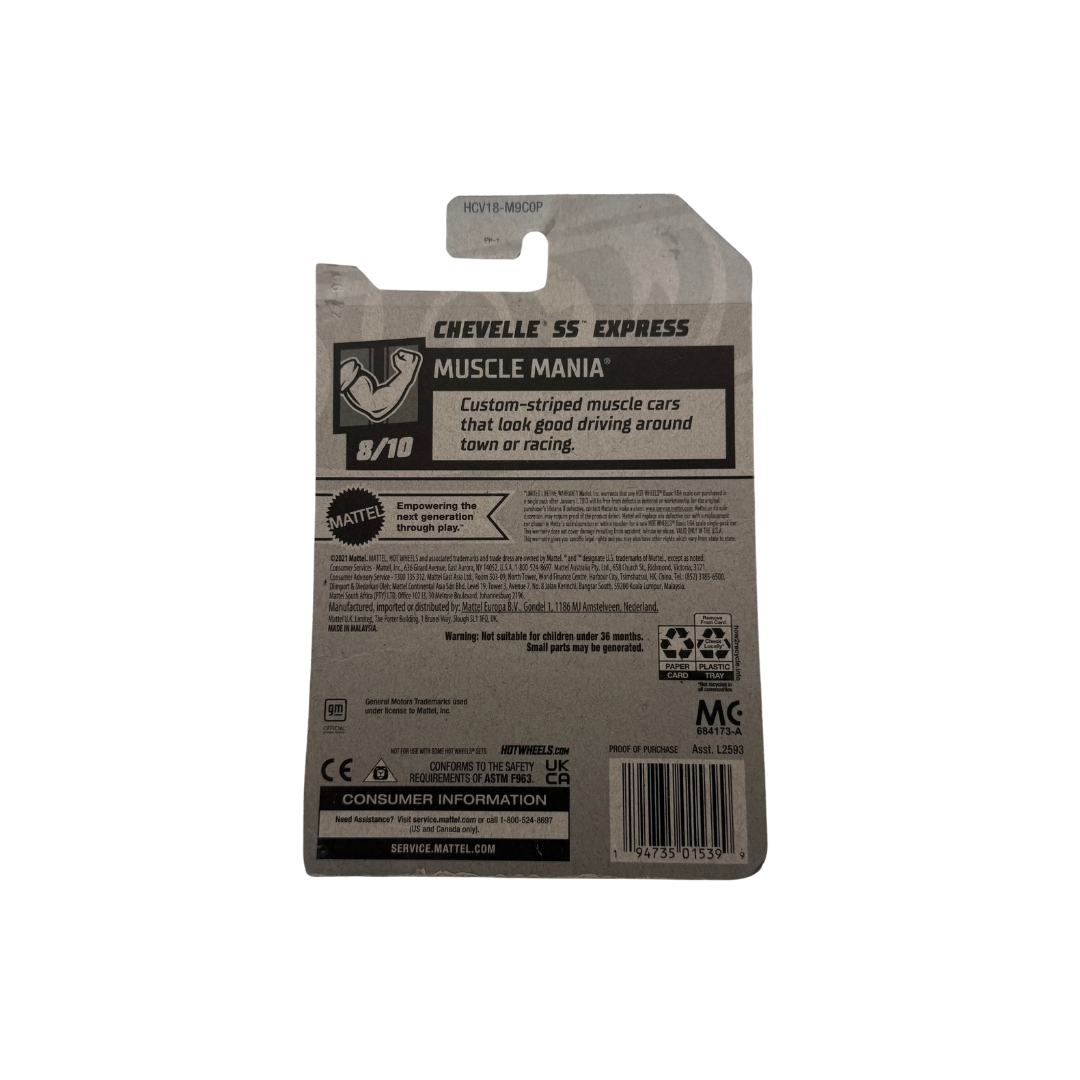 Hot Wheels Chevelle SS Express – Muscle Mania 8/10 | Classic Black Street Machine (2023 Mainline)