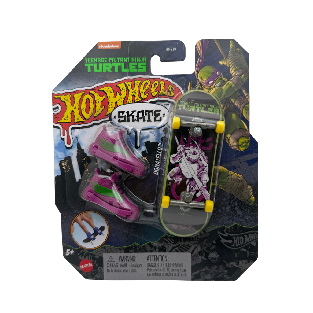 Hot Wheels Skate x Teenage Mutant Ninja Turtles 4-Pack – TMNT Character Complete Fingerboard Set (Leonardo, Donatello, Raphael, Michelangelo)