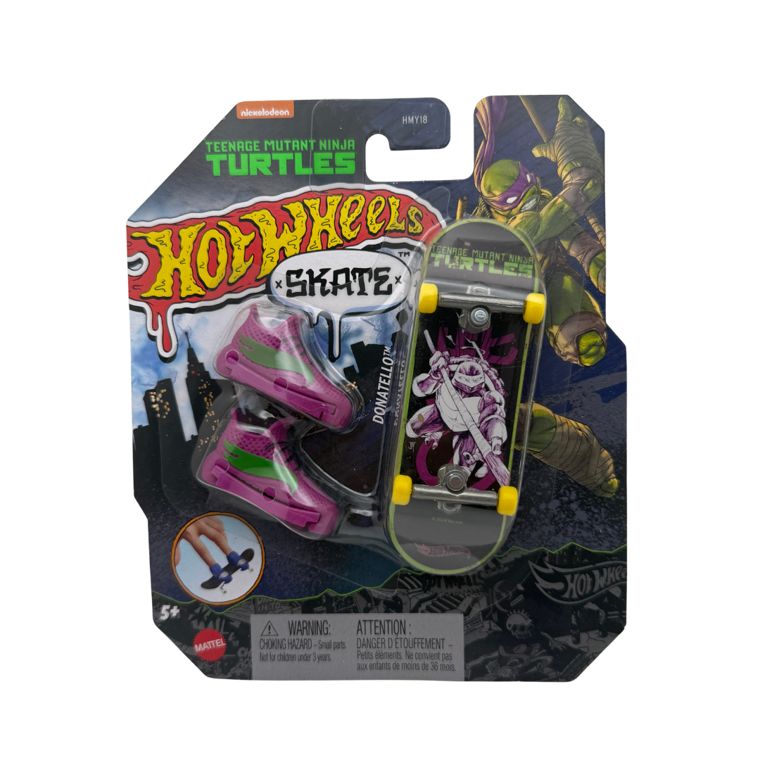 Hot Wheels Skate x Teenage Mutant Ninja Turtles 4-Pack – TMNT Character Complete Fingerboard Set (Leonardo, Donatello, Raphael, Michelangelo)