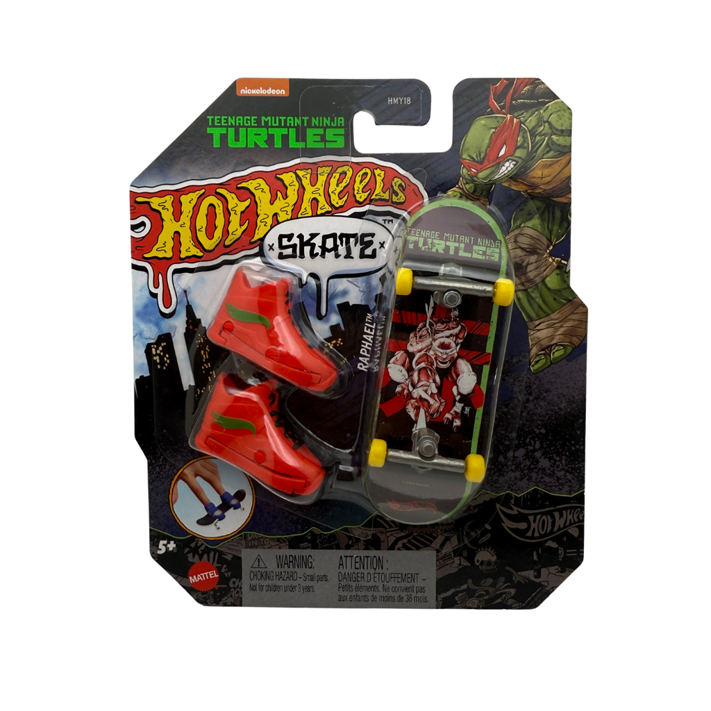Hot Wheels Skate x Teenage Mutant Ninja Turtles 4-Pack – TMNT Character Complete Fingerboard Set (Leonardo, Donatello, Raphael, Michelangelo)