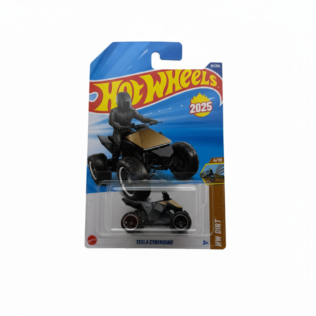 Hot Wheels Tesla Cyberquad – HW Dirt 4/10 | 2025 Mainline Electric Off-Roader