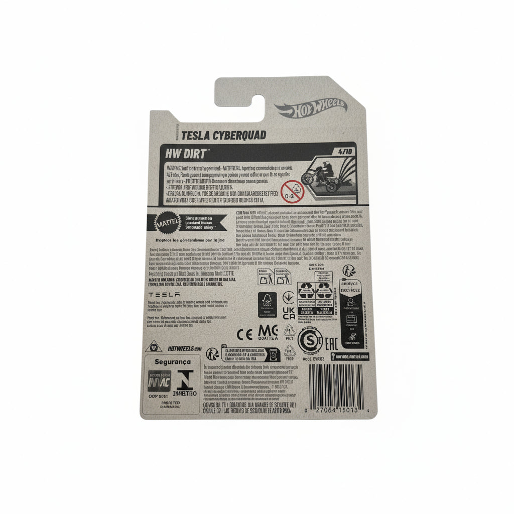 Hot Wheels Tesla Cyberquad – HW Dirt 4/10 | 2025 Mainline Electric Off-Roader